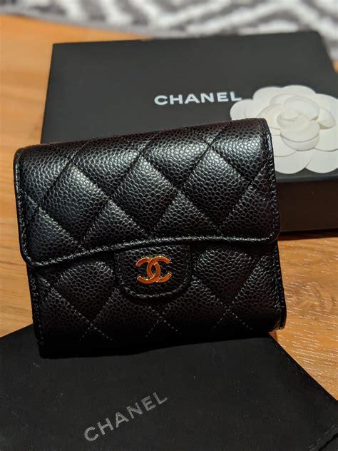 chanel black caviar small wallet|Classic small flap wallet .